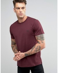 Fred Perry Crew Neck T Shirt In Red