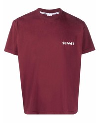 Sunnei Logo Print Cotton T Shirt