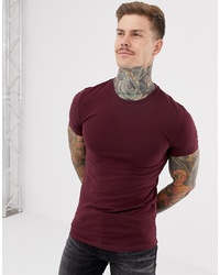 ASOS DESIGN Organic Muscle Fit T Shirt With Crew Neck In Red
