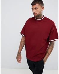 ASOS DESIGN Oversized Pique T Shirt With Tipping