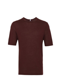 Lot78 Oxblood Cashmere Short Sleeve T Shirt