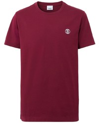 Burberry Tb Embroidered Cotton T Shirt