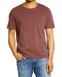 Billy Reid Washed Pocket T Shirt In Plum At Nordstrom