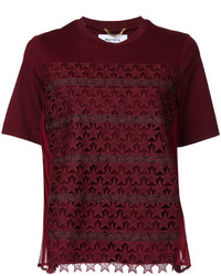 Burgundy Crochet T-shirt