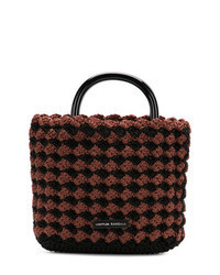 Burgundy Crochet Tote Bag