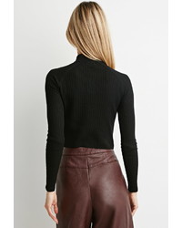 Forever 21 Contemporary Ribbed Mock Neck Sweater