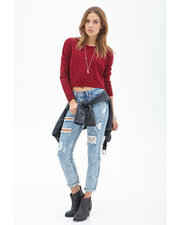 Forever 21 Drop Sleeve Cropped Sweater