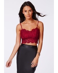 Burgundy Cropped Top