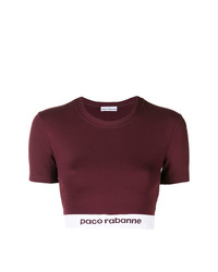 Paco Rabanne Logo Banded Crop Top