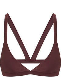 Burgundy Cutout Bikini Top