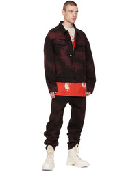 A-Cold-Wall* Black Red Button Up Denim Jacket