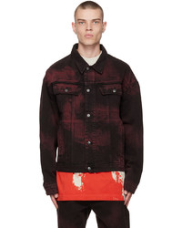 A-Cold-Wall* Black Red Button Up Denim Jacket