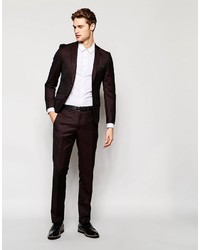 French Connection Burgundy Tonic Suit Pants