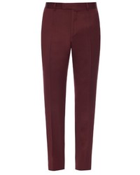 Dunhill Mid Rise Straight Leg Wool Trousers