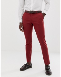 Selected Homme Red Suit Trouser In Skinny Fit