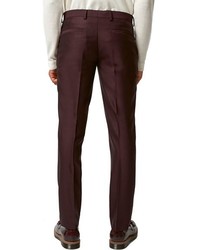 Topman Skinny Fit Crepe Tuxedo Pants