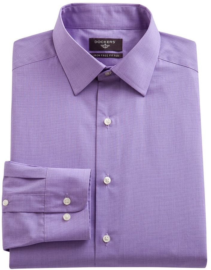 Dockers Fitted Solid Dress Shirt, $68 | Kohl's | Lookastic