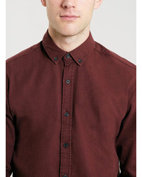 Selected Homme Burgundy Long Sleeve Shirt