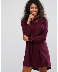 Brave Soul Crochet Neck Smock Dress