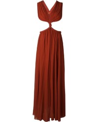 Jay Ahr Rope Detail Cut Out Evening Dress