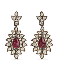 Amrapali 18 Karat Gold Ruby And Diamond Earrings