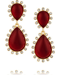 Kenneth Jay Lane Gold Plated Cabochon Earrings