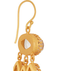 Kevia Gold Plated Corundum Earrings