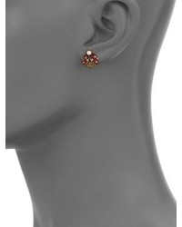 Marc Jacobs Ladybug Crystal Faux Pearl Stud Earrings