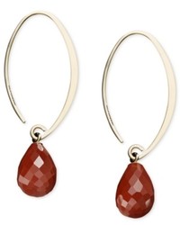 Macy's 14k Gold Earrings Red Jasper Sweep Earrings