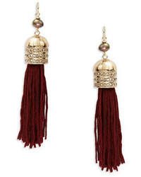 Theodora & Callum Tc Pave Tassel Drop Earrings