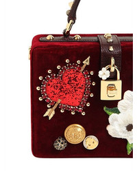 Dolce & Gabbana Dolce Box Embellished Velvet Bag