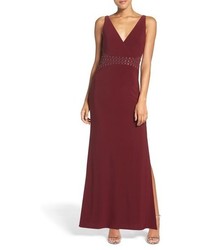 Laundry by Shelli Segal Petite Embellished Jersey Column Gown