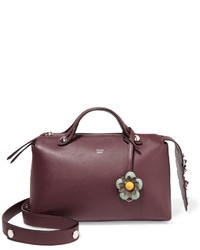 Burgundy Embellished Leather Bag