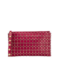 RED Valentino Red Flower Puzzle Clutch