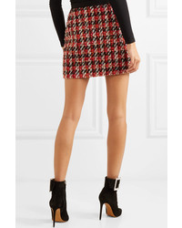 Alessandra Rich Button Embellished Boucl Tweed Mini Skirt