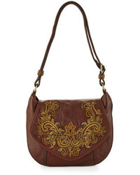 Burgundy Embroidered Bag