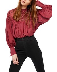 Free People Have It My Way Embroidered Top