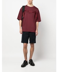Lanvin Curb Logo Embroidered T Shirt