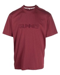 Sunnei Embroidered Logo Detail T Shirt