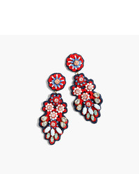 J.Crew Embroidered Crystal Earrings
