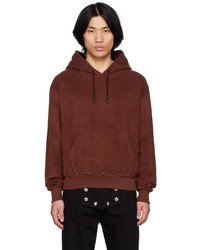 Youths in Balaclava Burgundy Embroidered Hoodie