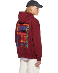 Tommy Jeans x Martine Rose Burgundy Text Hoodie