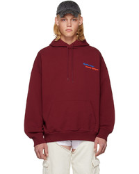 Tommy Jeans x Martine Rose Burgundy Text Hoodie