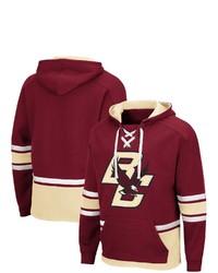 Colosseum Maroon Boston College Eagles Lace Up 30 Pullover Hoodie