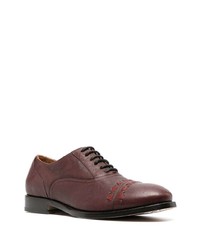 Etro Embroidered Leather Oxford Shoes