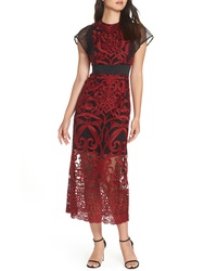 Foxiedox Rosabel Embroidery Midi Dress