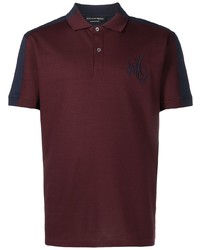 Alexander McQueen Colour Block Logo Embroidered Polo Shirt