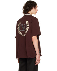 Valentino Burgundy Embroidered Shirt