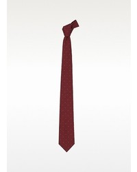 Valentino Burgundy Logo Silk Narrow Tie