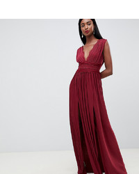 Asos Tall Asos Design Tall Premium Pleat Maxi Dress